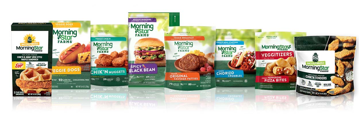 Morningstar Farms product lineup packaging