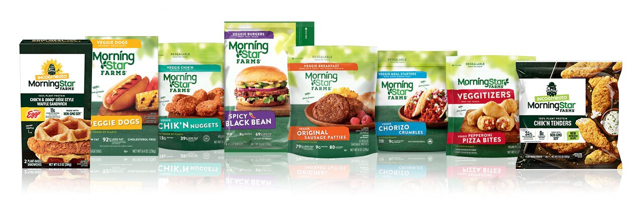 Morningstar Farms product lineup packaging