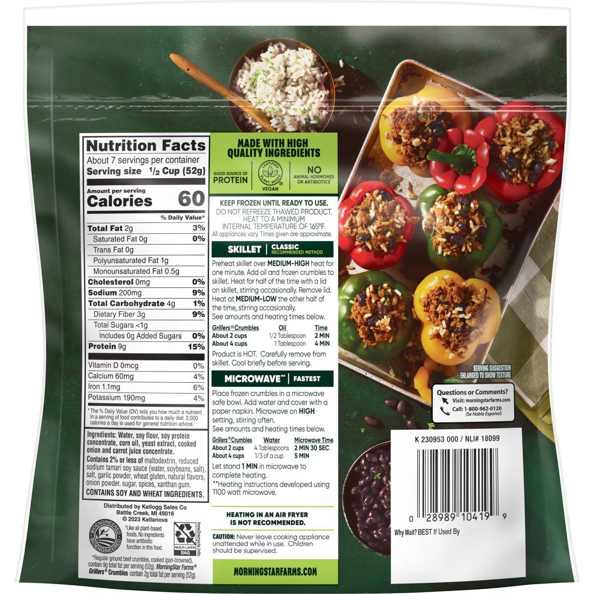 Meatless Vegan Crumbles Vegan Ground Beef MorningStar Farms®