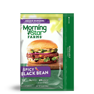 Morningstar Farms Spicy Black Bean Burger Packaging
