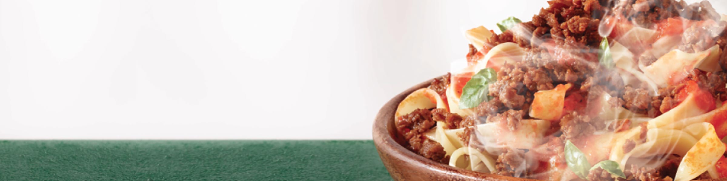 Pasta with vegan meat crumbles